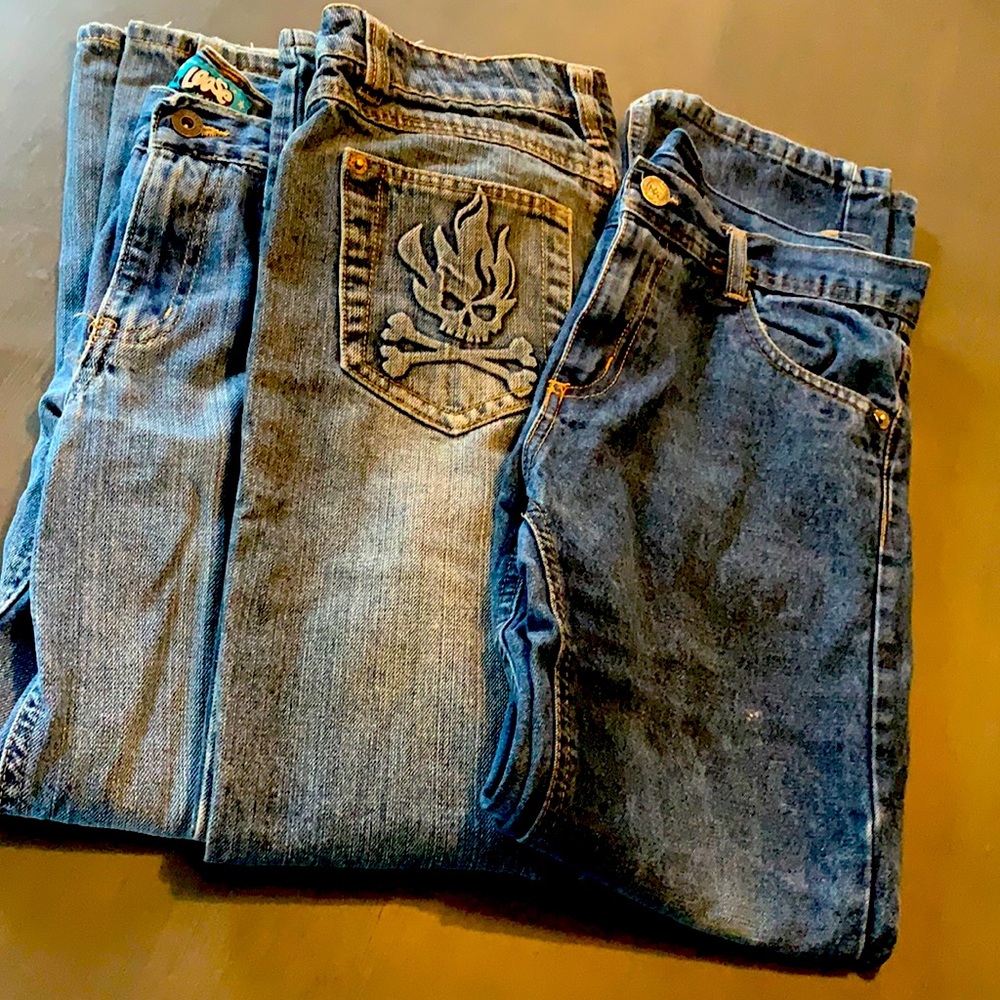 3 pair of boy jeans
